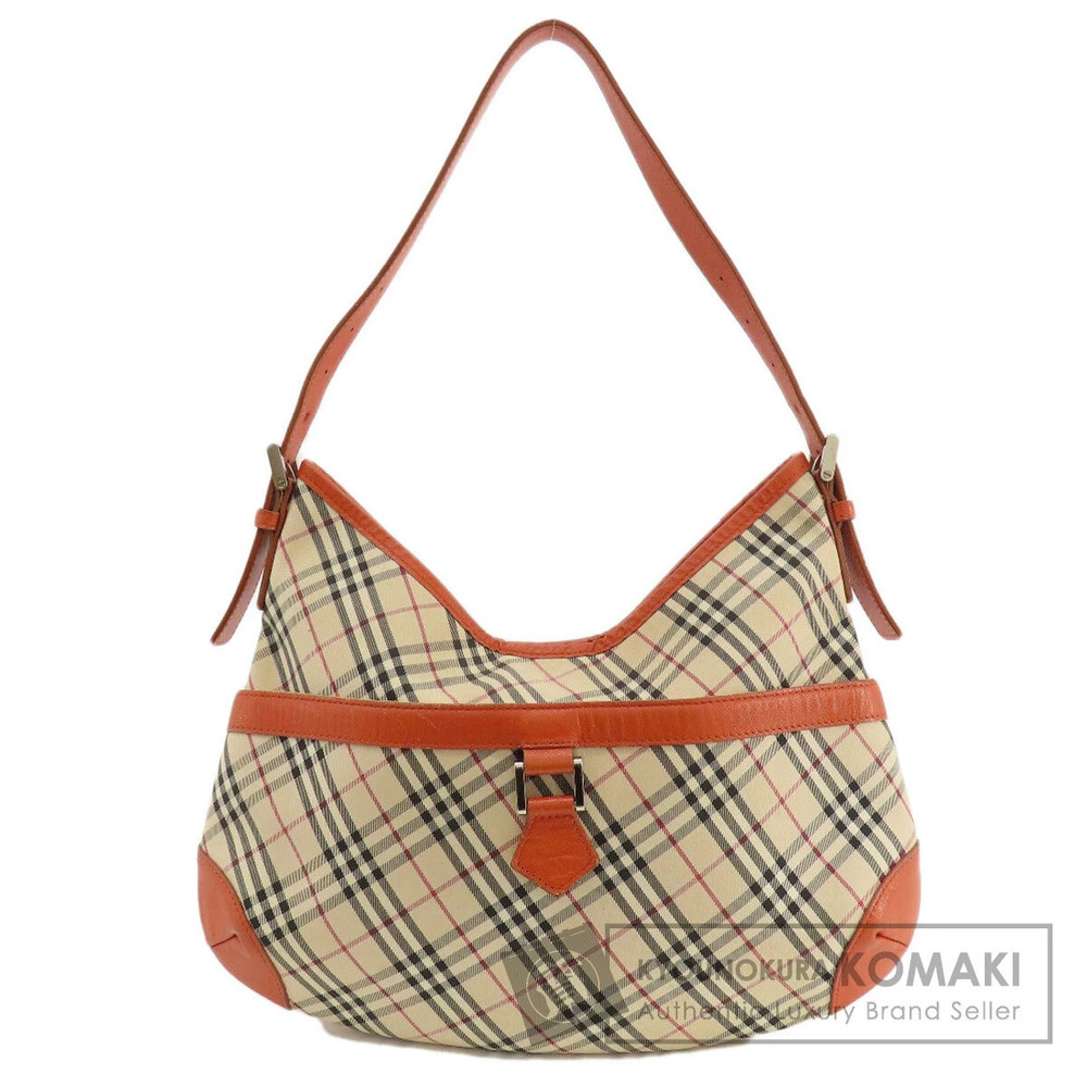 Burberry Hobo Nova Check Canvas Shoulder Bag